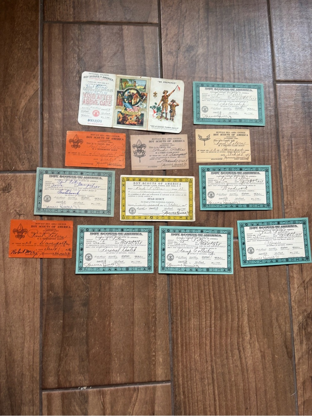 Vintage 1930s Boy Scouts BSA Merit Badge Certificate Ephemera Lot